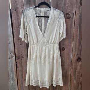 Cream Lace Dress